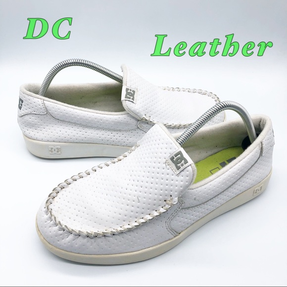 DC Other - DC-Leather White Perforated Slip on Shoe 10